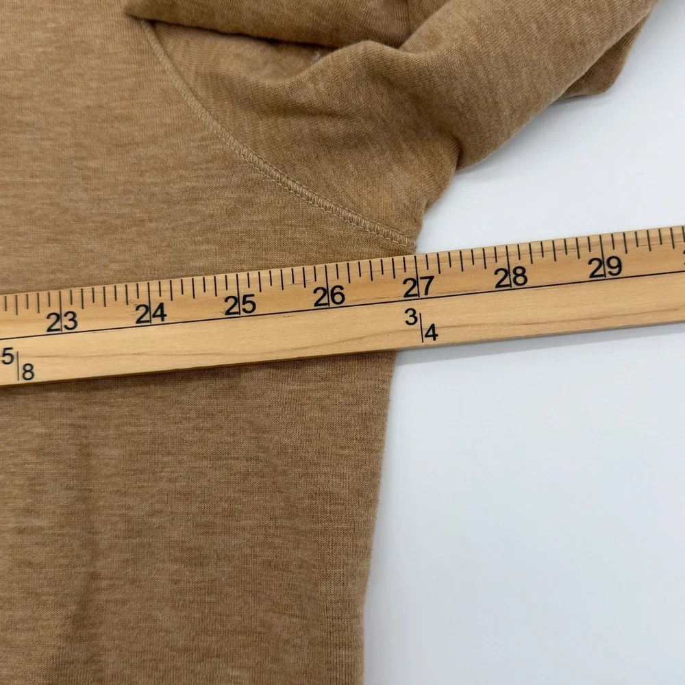 Polo Ralph Lauren Mens XLT Quarter Zip Pullover Tan Brown Heather Jersey Sweater
